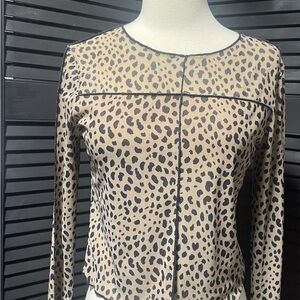 Leopard Print Long Sleeve Top